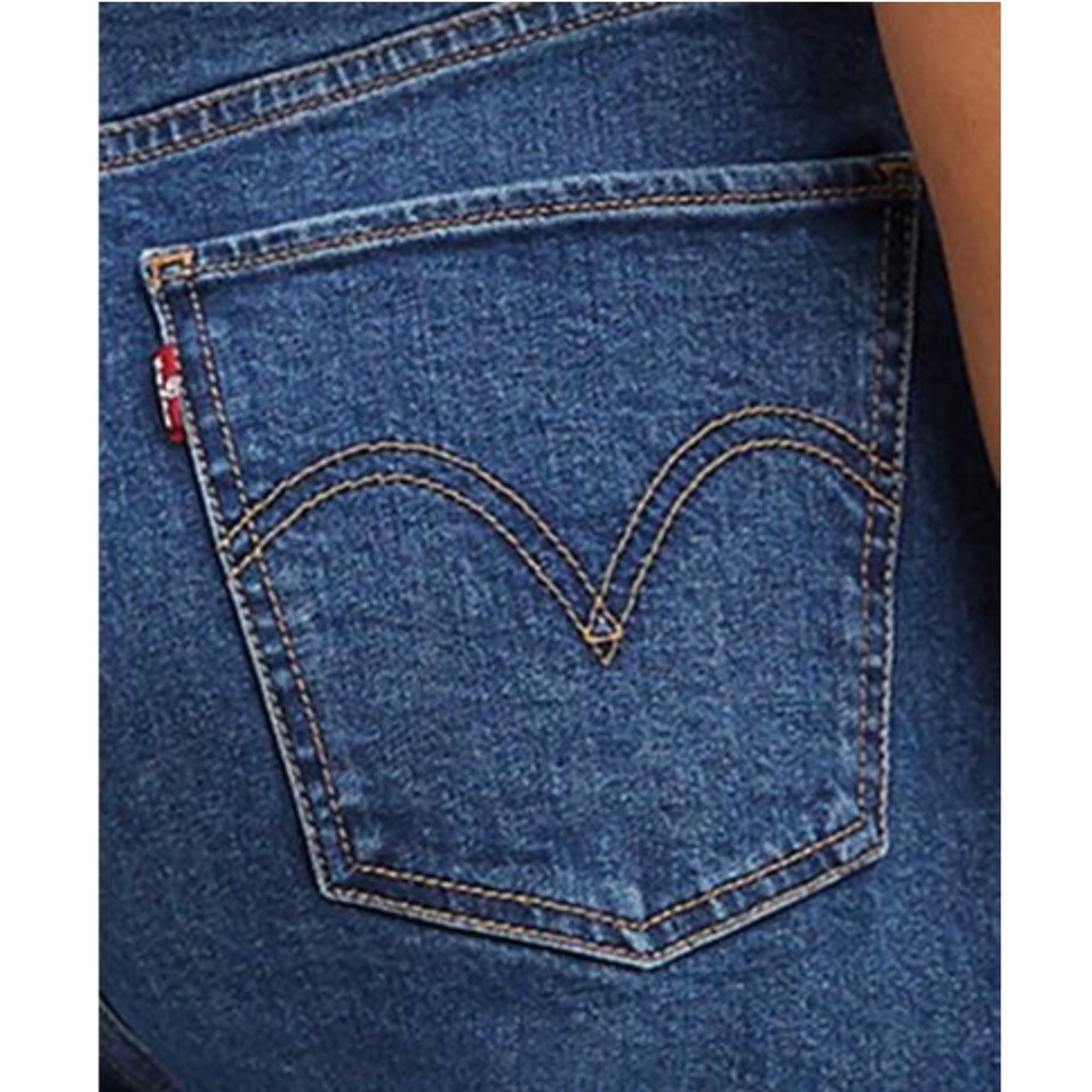 LEVI’S Mile High Wide Leg Crop Red Pipe Down Jeans, Dark Wash Sz 10 W30 L25 NWT - Picture 7 of 16